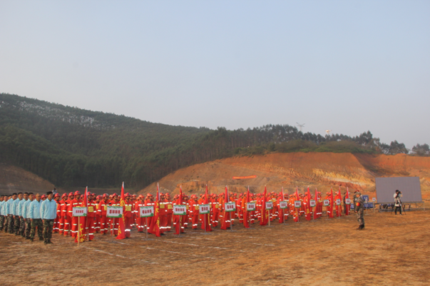 无人机勘察守护、森林消防队伍集结